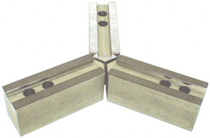 H&R Mfg. 1.5mm x 60° Serrated Attachment, Square Soft Lathe Chuck Jaw 3 Jaws, Steel, 1" Btw Mount Hole Ctrs, 4-1/4" Long x 1-1/2" Wide x 3-1/2" High, 0.551" Groove, 12mm Fastener HR-149-3.5-OP - 76554526