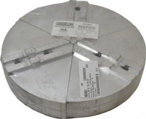 H&R Mfg. Tongue & Groove Attachment, Round Soft Lathe Chuck Jaw 3 Jaws, Aluminum, 2-1/2" Btw Mount Hole Ctrs, 6" Long x 12" Wide x 2" High, 1/2" Groove HR-12MSH-2-AL - 98618424