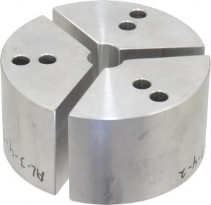 Northfield Precision Instrument Corp. 4" & Up Chuck Capacity, Northfield Air Style Attachment, Round Soft Lathe Chuck Jaw 3 Jaws, Aluminum, 3.92" Wide x 2" High AL-3-4-2 - 03299336