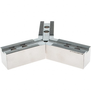 Samchully 210mm Max Chuck Capacity, 1.5mm x 60° Serrated Interface, Round Soft Lathe Chuck Jaw 3 Jaw, Steel, 25mm Btw Mount Hole Ctrs, 95mm Long, 35mm Wide, 38mm High, 14mm Groove, M12mm Fastener SB08B1 - 43801372