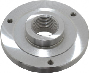 Bison Adapter Back Plate for 5" Diam Self Centering Lathe Chucks 1-1/2 - 8 Mount, 1.515" Through Hole Diam, 2.164mm ID, 5" OD, 0.51" Flange Height, Steel 7-876-052 - 08610958