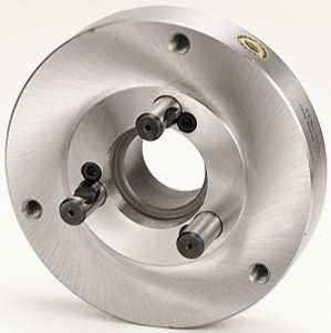 Bison Adapter Back Plate for 12-1/2" Diam Self Centering Lathe Chucks D1-11 Mount, 4.055" Through Hole Diam, 7.086mm ID, 12.4" OD, 1.77" Flange Height, Steel 7-875-129 - 60234838