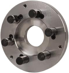 Buck Chuck Adapter Back Plate for 8" Diam Self Centering Lathe Chucks D1-6 Mount, 2.39" Through Hole Diam, 6.283mm ID, 7.87" OD, 0.985" Flange Height, Steel A8-D6 - 05958434