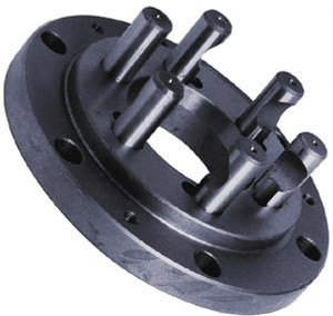 Buck Chuck Adapter Back Plate for 8" Diam Self Centering Lathe Chucks D1-6 Mount, 2-1/2" Through Hole Diam, 4.73mm ID, 8.13" OD, 1.412" Flange Height, Steel B8-D6 - 08536450