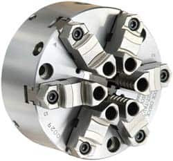 Buck Chuck 6 Jaws, 12" Diam, Self Centering Manual Lathe Chuck Front Mount, Adjustable, Reversible, 1,725 Max RPM, 4.14" Through Hole Diam, Forged Steel B8126 - 56029978