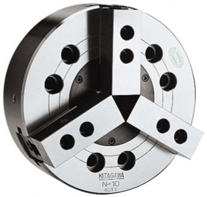 Kitagawa 3 Jaws, 8" Chuck Diam, Plain Back Mount, Drawbar, Air, Hydraulic Power Lathe Chuck 16,826 Lb Force per Jaw, 1.5mm x 60 Serrated Jaw Interface, 23mm to 210mm Jaw Capacity, 4,760 RPM, Steel Body N08 - 67296293 Kitagawa 3 Jaws, 8" Chuck Diam, Plain Back Mount, Drawbar, Air, Hydraulic Power Lathe Chuck 16,826 Lb Force per Jaw, 1.5mm x 60 Serrated Jaw Interface, 23mm to 210mm Jaw Capacity, 4,760 RPM, Steel Body N08 - 67296293
