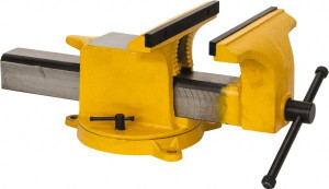 Gibraltar 10" Jaw Width x 10" Jaw Opening, 4" Throat Depth, Bench & Pipe Combination Vise 7/8 to 2-5/8" Pipe Capacity, Bolt Down Swivel Base, Steel HV10 - 63494108