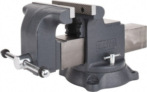 Wilton 8" Jaw Width x 8" Jaw Opening, 4" Throat Depth, Bench & Pipe Combination Vise 3/4 to 3" Pipe Capacity, Bolt Down Swivel Base, Cast Iron 63304 - 09794280