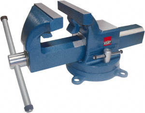 Bessey 6" Jaw Width, 7" Opening Capacity, 4" Throat Depth, Steel Swivel Bench Vise Bolt Down Base Attachment BV-DF6SB - 33831637