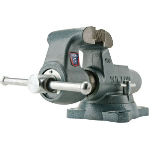 Wilton 4" Jaw Width x 6-1/2" Jaw Opening Capacity x 3-1/2" Throat Depth, Steel Swivel Bench Vise Double Lockdown Base Attachment 28831 - 11703063