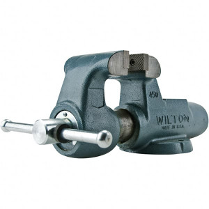 Wilton 5" Jaw Width x 8" Jaw Opening Capacity x 4-1/4" Throat Depth, Steel Stationary Bench Vise Bolt Down Base Attachment 28837 - 95116158