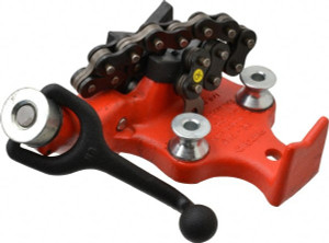Ridgid 1/2 to 2-7/8" Pipe Capacity, Manual Chain Vise Bolt Down, Cast Iron, Model Number BC210P 40190 - 06354047