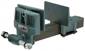 Wilton 7" Jaw Width, 10" Jaw Opening, 4" Throat Depth, Cast Iron Woodworking Vise 19.2" OAL x 10.2" OAW x 7.8" OAH, Rapid Action Spindle 63144 - 09502501