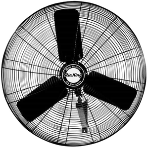 Air King 30" 1/4HP 3-Speed Non-Oscillating Wall Mount Fan - 9030 - 81-102-252