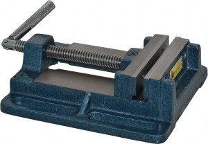 Value Collection 3-13/16" Jaw Opening Capacity x 1" Throat Depth, Horizontal Drill Press Vise 4" Wide x 1" High Jaw, Stationary Base, Standard Speed, 8.46" OAL x 2.05" Overall Height, Cast Iron 428-8404 - 09190042