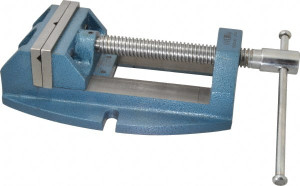 Wilton 5" Jaw Opening Capacity x 2-1/8" Throat Depth, Horizontal Drill Press Vise 5" Wide x 2-1/8" High Jaw, Stationary Base, Standard Speed, 12-3/4" OAL x 4.4" Overall Height, Cast Iron 63240 - 45400686
