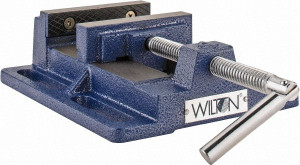 Wilton 4-1/2" Jaw Opening Capacity x 1-1/2" Throat Depth, Horizontal Drill Press Vise 4" Wide x 1-1/2" High Jaw, Stationary Base, Standard Speed, 7" OAL x 2.4" Overall Height, Steel 69997 - 53905048