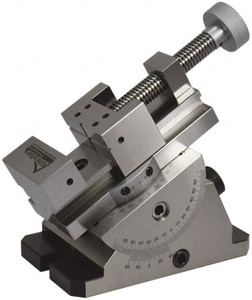 Gibraltar 2-3/4" Jaw Width, 3" Jaw Opening Capacity, Horizontal Swivel Machine Vise Manual Operation, 1 Station, 6.28" Long x 5.38" High x 1-3/16" Deep, Steel 110090 - 42052795