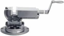 Gibraltar 3" Jaw Width, 3" Jaw Opening Capacity, 3-Way Angle Swivel Machine Vise Manual Operation, 1 Station, 11-3/4" Long x 1-5/16" Deep, Cast Iron 110051 - 63493274