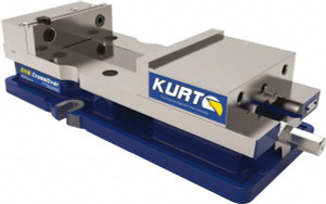 Kurt 6" Jaw Width, 9" Jaw Opening Capacity, Horizontal Stationary Machine Vise Manual Operation, 1 Station, 18.258" Long x 4" High x 1" Deep, 1.735" Jaw Height, 7,342 Lb Max Clamp Force, Ductile Iron DX6 - 37609880