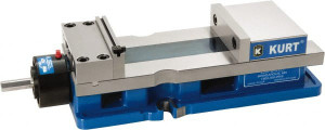 Kurt 6" Jaw Width, 9" Jaw Opening Capacity, Horizontal Stationary Machine Vise Reverse Hydraulic Operation, 1 Station, 20.553" Long x 4.86" High x 1-47/64" Deep, 1.735" Jaw Height, 5,250 Lb Max Clamp Force, Ductile Iron HDH691 - 61764213