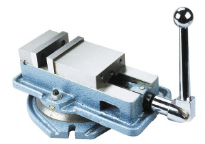 Value Collection 5" Jaw Width, 4-11/32" Jaw Opening Capacity, Horizontal Swivel Machine Vise Manual Operation, 1 Station, 14-3/8" Long x 5-1/4" High x 1-3/8" Deep, 1-3/8" Jaw Height 425-7250 - 00303586