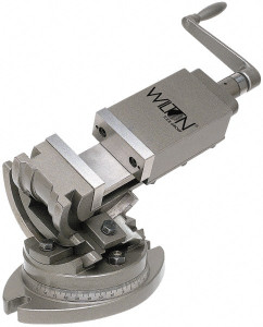 Wilton 2" Jaw Width, 2" Jaw Opening Capacity, 3-Way Angle Swivel Machine Vise Manual Operation, 1 Station, 9" Long x 5-17/32" High x 1" Deep, Alloy Steel 11700 - 67435537
