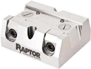 Raptor Workholding 2-1/4" Jaw Width, 10" High x 8" Long x 10" Wide Dovetail Vise For Use with 4 & 5 Axis Workholding Systems RWP-006SS - 43837715