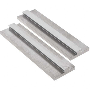 Kurt 6" Wide Steel Standard Vise Jaw Set Hard Jaws, Bolt-On, 1.715" Jaw Height DJ6STFJ-JAWKIT - 48275994