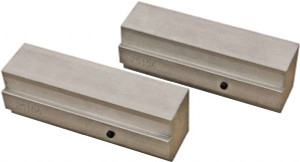 CarveSmart 1-1/2" Wide x 2" High x 1-1/2" Thick, Flat/No Step Vise Jaw Soft, Aluminum, Fixed Jaw, Compatible with 6" Vises 25106 - 59238501