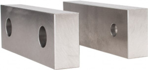 Gibraltar 6-1/8" Wide x 2" High x 1" Thick, Flat/No Step Vise Jaw Soft, Steel, Fixed Jaw, Compatible with 6" Vises 428-1066 - 04969721