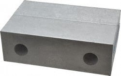Gibraltar 6-1/8" Wide x 2" High x 2" Thick, Flat/No Step Vise Jaw Soft, Aluminum, Fixed Jaw, Compatible with 6" Vises 428-1069 - 04969754