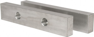 Gibraltar 12" Wide x 2-1/2" High x 1-1/4" Thick, Flat/No Step Vise Jaw Soft, Aluminum, Fixed Jaw, Compatible with 12" Vises 428-1078 - 42052787