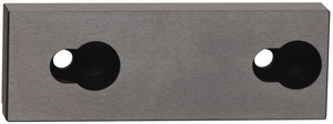 Kurt 3.969" Wide x 1-3/8" High x 1-1/8" ThickV-Groove Vise Jaw Hard, Steel, Fixed Jaw, Compatible with 4" Vises AJ400-237 - 09219601