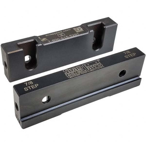 SnapJaws 4" Wide x 1.155" High x 0.55" Thick, Step Vise Jaw Hard, Steel, Fixed Jaw, Compatible with 4" Vises 4HSJ-865 - 03722097