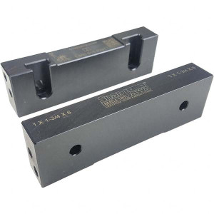 SnapJaws 6" Wide x 1-3/4" High x 1" Thick, Flat/No Step Vise Jaw Soft, Steel, Fixed Jaw, Compatible with 6" Vises 6MSJ-185 - 03722451