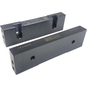SnapJaws 8" Wide x 2-1/4" High x 1" Thick, Flat/No Step Vise Jaw Soft, Steel, Fixed Jaw, Compatible with 8" Vises 8MSJ-225 - 03722568