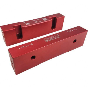 SnapJaws 8" Wide x 2" High x 1-1/4" Thick, Flat/No Step Vise Jaw Soft, Aluminum, Fixed Jaw, Compatible with 8" Vises 8MAJ-200 - 03722675