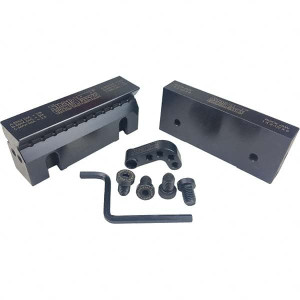 SnapJaws 6" Wide x 1-1/8" High x 1/8" Thick, V-Groove Vise Jaw Steel, Fixed Jaw, Compatible with 6" Vises 6RHJ-150 - 03722717