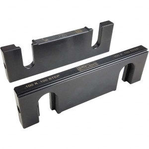 SnapJaws 6" Wide x 1-3/4" High x 1/2" Thick, Step Vise Jaw Steel, Fixed Jaw, Compatible with 6" Vises 6SLJ-110 - 76021682