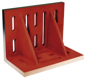 Suburban 18" Wide x 24" Deep x 30" High Cast Iron Machined Angle Plate Slotted Plate, Through-Slots on Surface, Double Web, 1-3/4" Thick, Single Plate GAW183024 - 88474960