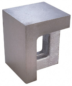 Value Collection 1 Hole, 5" High x 3-3/4" Wide x 4" Deep, Right Angle Iron Semi-Steel, Machined, Parallel to within 0.003" per 6", Square to within 0.004" per 6" 418-4105 - 70146014