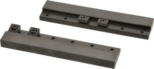 Mitee-Bite 2 Piece, 5-3/4 x 1-1/4" Magnetic Chuck Gripping Rails 0.58" High, Carbon Steel, Black Oxide Finish 26140 - 62019054