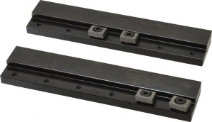 Mitee-Bite 2 Piece, 5-3/4 x 1-1/4" Magnetic Chuck Gripping Rails 0.58" High, Carbon Steel, Black Oxide Finish 26180 - 62019070