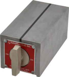 Suburban Standard Pole Rectangular Permanent Magnetic Block Chuck 5-1/2" Long x 2-3/4" Wide x 2-1/2" High, Alnico MTCL - 08021099