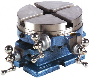 Palmgren 10" Table Diam, Cross Slide Cross Slide Rotary Machining Table 5-9/16" Centerline Height, 1-5/8" Bore Diam, 5/8" T-Slot Width 9634102 - 79053856