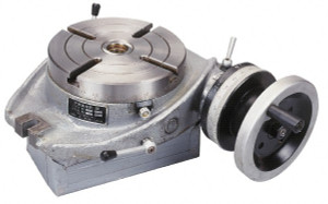 Phase II 6" Table Diam, Horizontal Rotary Machining Table 2MT Center Taper, 0.39" T-Slot Width 220-006 - 09102468