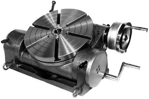 YUASA 12" Table Diam, Tilting Tilting Rotary Machining Table 4MT Center Taper, 13.97mm T-Slot Width, 90:1 Gear Ratio 550-212 - 09150756