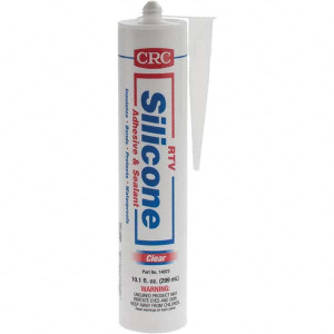 CRC 12 oz Cartridge Clear RTV Silicone Sealant 400°F Max Operating Temp 1004801 - 60454501