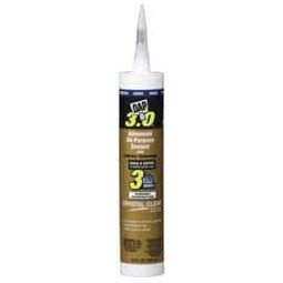 DAP 9 oz Cartridge Clear RTV Silicone Caulk -65 to 200°F Operating Temp, 30 min Tack Free Dry Time, 24 hr Full Cure Time 7079818362 - 02570687